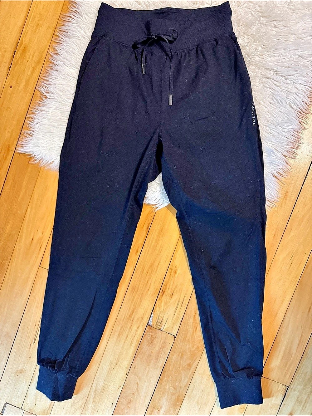 Paragon Black Nylon/spandex Jogger Pants Size Medium